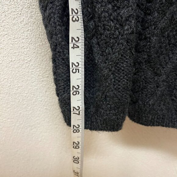 J. Crew Womens Turtleneck Wool Sweater Knitted Long Sleeve Black Size Medium - Picture 8 of 9